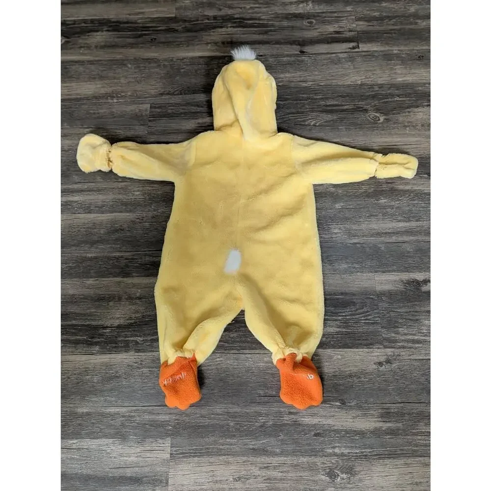 Cute Yellow Baby Duck Infant Halloween Costume With Hood 3-6 Months Quack Quack